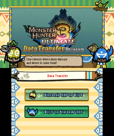 Monster Hunter 3 Ultimate Data Transfer Program